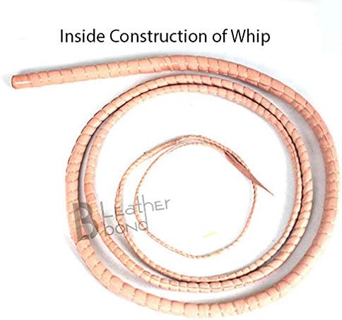 Bull Whip 06 to 20 Foot 12 Strands Natural Tan Kangaroo Leather Equestrian Bullwhip Leather Flexible Belly & Bolster Inside Overlay - Image 2