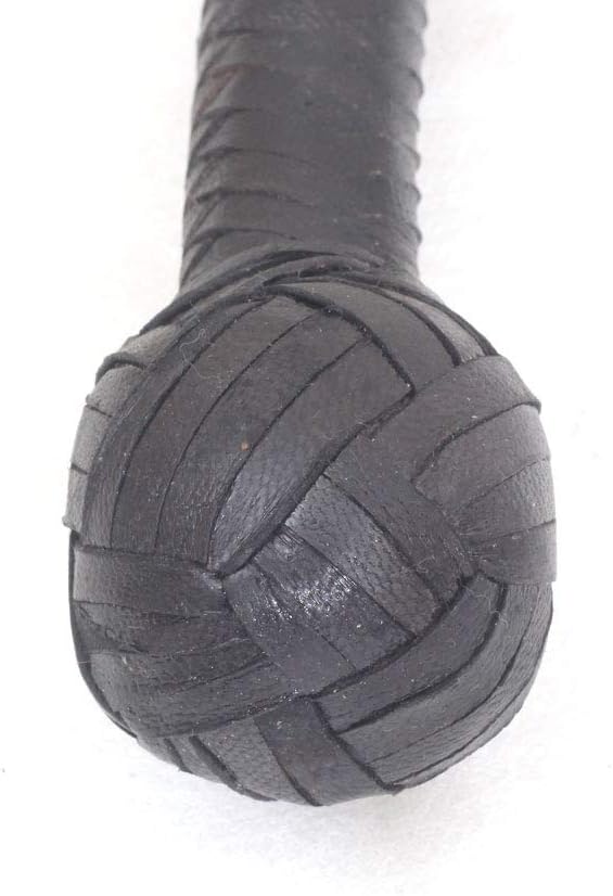 Hand Crafted Kangaroo Hide Snake Whip 4 Foot 12 Plait with Complete Leather Flexible Belly & Bolster Black - Image 3