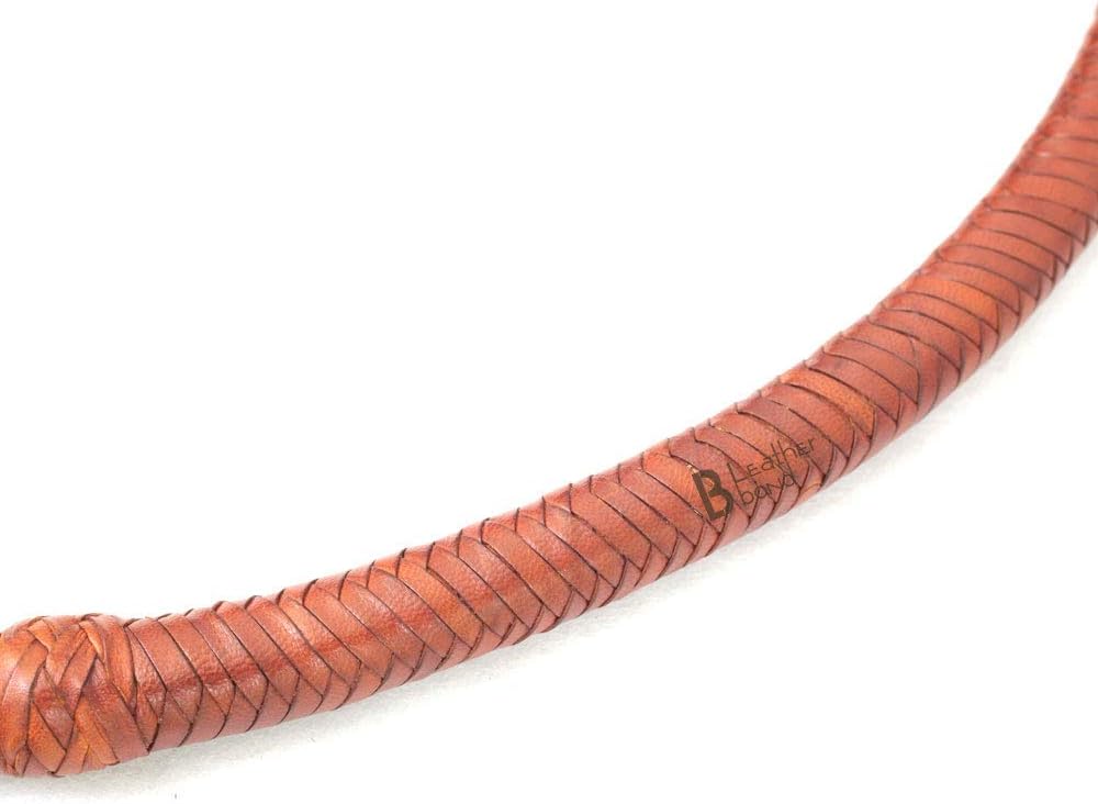 LB'S WHIP Real & Genuine Cowhide Leather Bullwhip 06 to 16 Feet 12 Strands Equestrian Bullwhip Indy Style Leather Plaited Flexible Bellies - Image 5