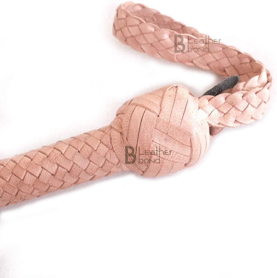 Bull Whip 06 to 20 Foot 12 Strands Natural Tan Kangaroo Leather Equestrian Bullwhip Leather Flexible Belly & Bolster Inside Overlay - Image 3