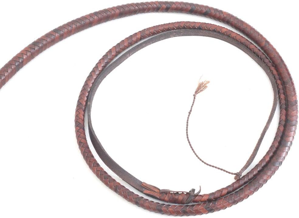 LB'S WHIP Hand Crafted Kangaroo Hide Snake Style Bullwhip 4 Foot 12 Plait with Complete Leather Flexible Belly & Bolster Brown for Equestrian and Outdoor Sport - Image 2