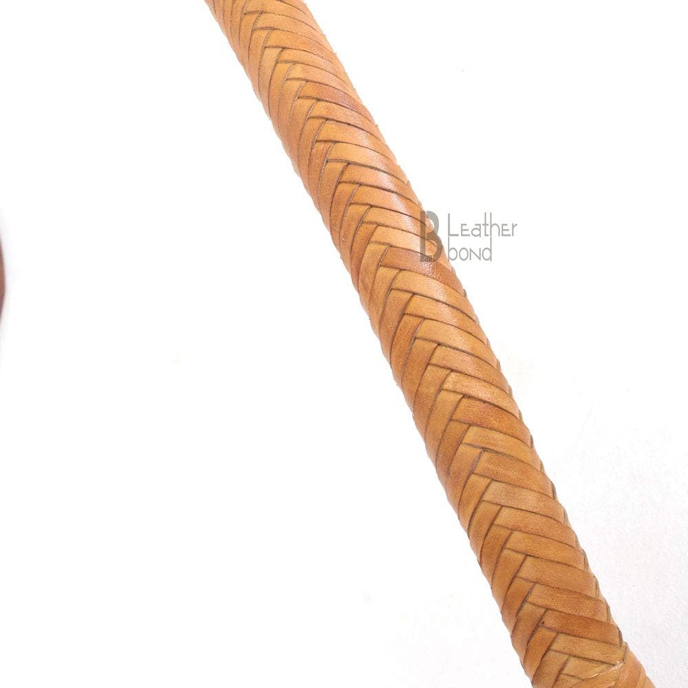 Bull Whip Kangaroo Hide Leather Equestrian Bullwhip for Sound Practice, Horse Handling & Costume Use - Image 6