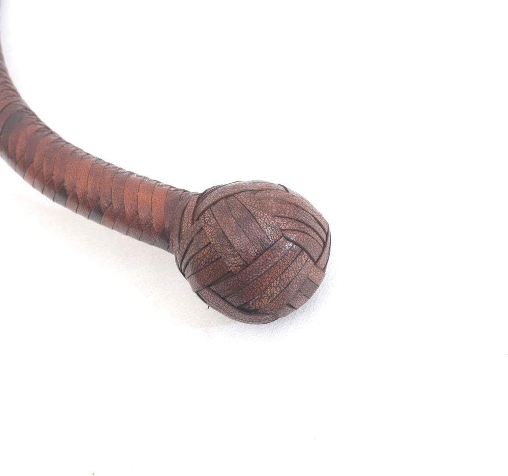 LB'S WHIP Hand Crafted Kangaroo Hide Snake Style Bullwhip 4 Foot 12 Plait with Complete Leather Flexible Belly & Bolster Brown for Equestrian and Outdoor Sport - Image 5