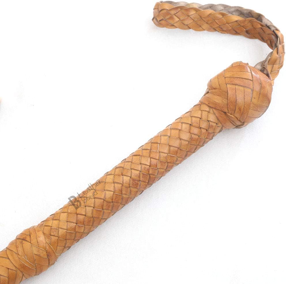 Bull Whip Kangaroo Hide Leather Equestrian Bullwhip for Sound Practice, Horse Handling & Costume Use - Image 5