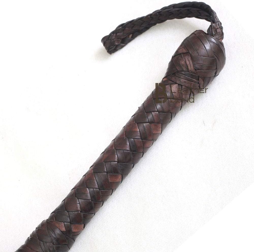 Bull Whip Kangaroo Hide Leather Equestrian Bullwhip for Sound Practice, Horse Handling & Costume Use - Image 4
