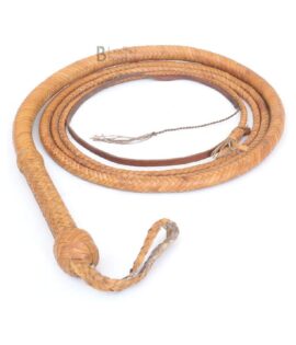 Bull Whip Kangaroo Hide Leather Equestrian Bullwhip for Sound Practice, Horse Handling & Costume Use