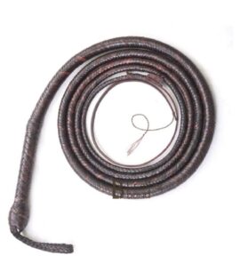 Bull Whip Kangaroo Hide Leather Equestrian Bullwhip for Sound Practice, Horse Handling & Costume Use