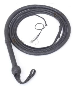 Bull Whip Kangaroo Hide Leather Equestrian Bullwhip Leather Flexible Belly & Bolster Inside, Black